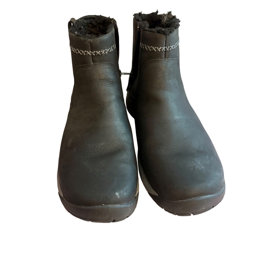 Merrell EncoreMid Zip Black Leather Faux Fur Lined Winter Boots Womens 10W